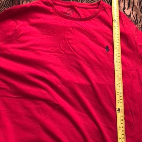 POLO by RALPH LAUREN XL Red long sleeve tee crew neck oversized  like new - Picture 4 of 8